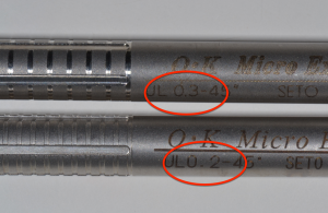 OKマイクロエキスカの先端の細さ